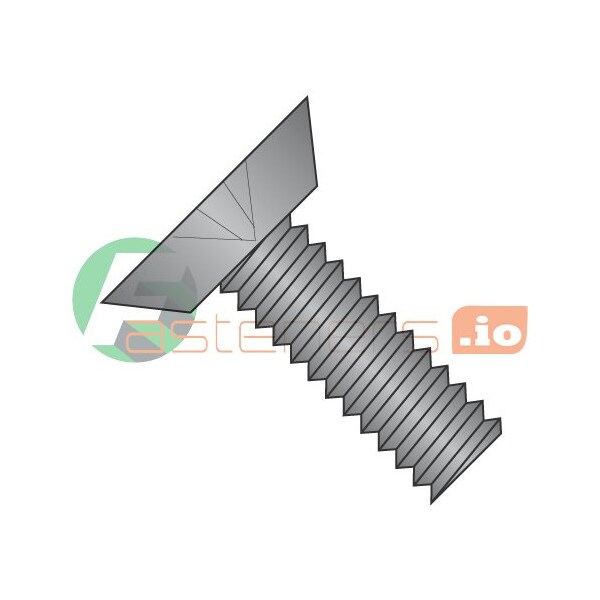 Newport Fasteners #8-32 x 1/2 in Phillips Flat Machine Screw, Black Oxide 18-8 Stainless Steel, 5000 PK 838029 - main